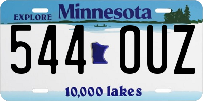 MN license plate 544OUZ