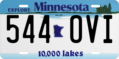 MN license plate 544OVI
