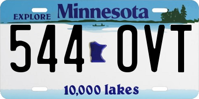MN license plate 544OVT