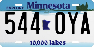 MN license plate 544OYA