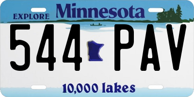 MN license plate 544PAV