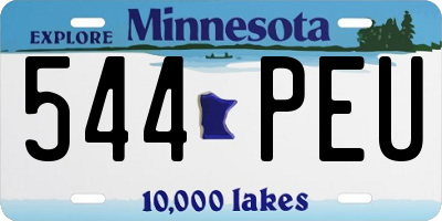 MN license plate 544PEU