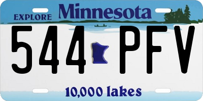 MN license plate 544PFV
