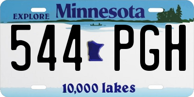 MN license plate 544PGH