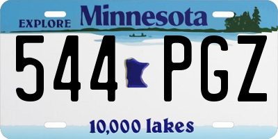 MN license plate 544PGZ