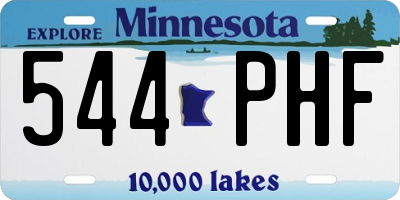 MN license plate 544PHF