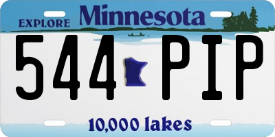 MN license plate 544PIP