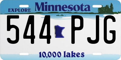 MN license plate 544PJG