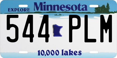 MN license plate 544PLM
