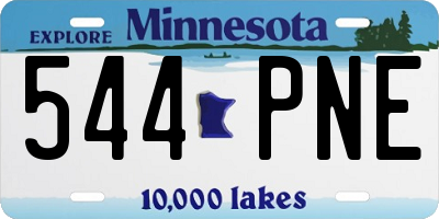 MN license plate 544PNE