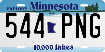 MN license plate 544PNG