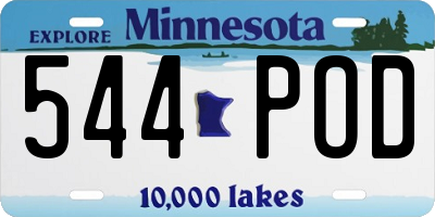 MN license plate 544POD