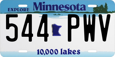 MN license plate 544PWV