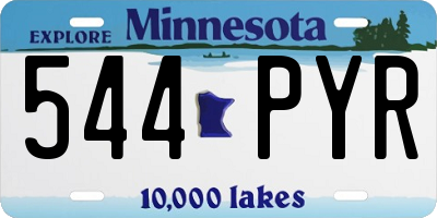 MN license plate 544PYR