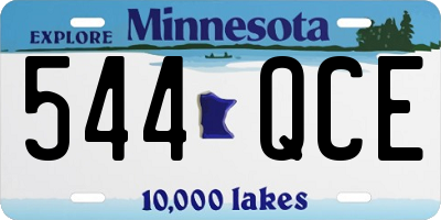 MN license plate 544QCE