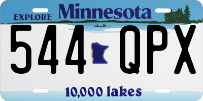 MN license plate 544QPX