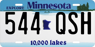 MN license plate 544QSH
