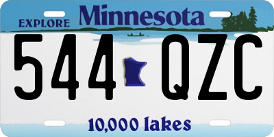 MN license plate 544QZC