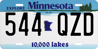 MN license plate 544QZD