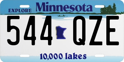 MN license plate 544QZE
