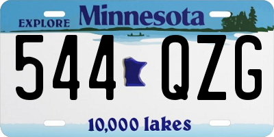 MN license plate 544QZG