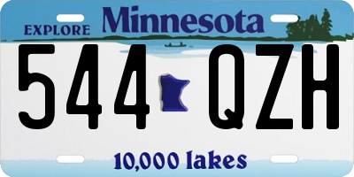MN license plate 544QZH