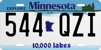 MN license plate 544QZI