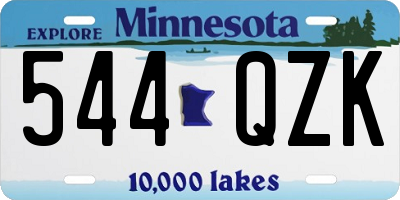 MN license plate 544QZK
