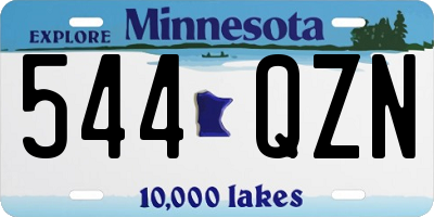 MN license plate 544QZN