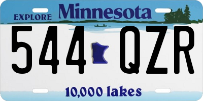 MN license plate 544QZR