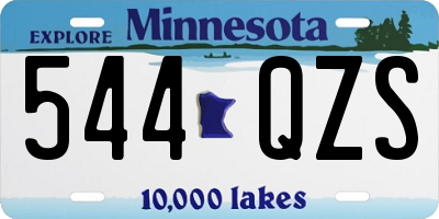 MN license plate 544QZS