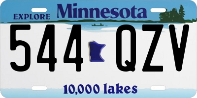 MN license plate 544QZV