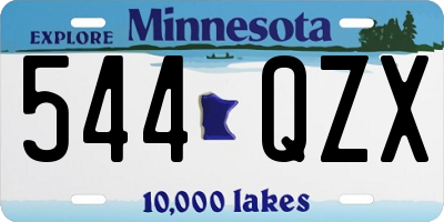MN license plate 544QZX