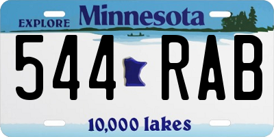 MN license plate 544RAB