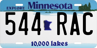 MN license plate 544RAC