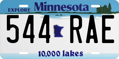 MN license plate 544RAE