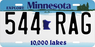 MN license plate 544RAG