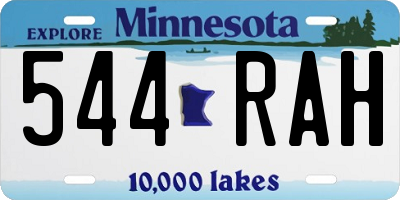 MN license plate 544RAH
