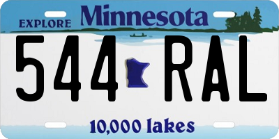 MN license plate 544RAL