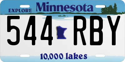 MN license plate 544RBY