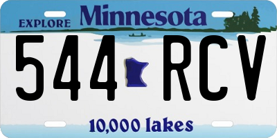 MN license plate 544RCV