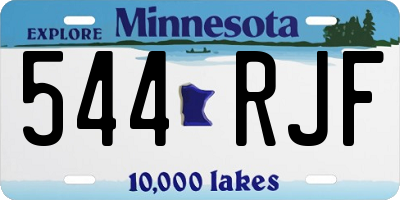 MN license plate 544RJF