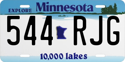 MN license plate 544RJG