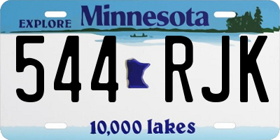 MN license plate 544RJK