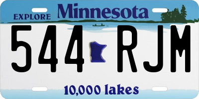 MN license plate 544RJM