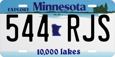 MN license plate 544RJS
