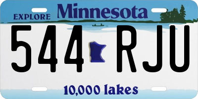 MN license plate 544RJU
