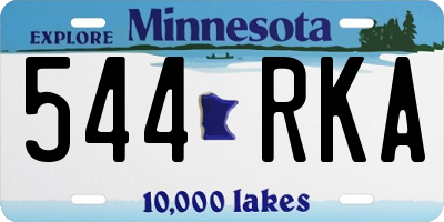 MN license plate 544RKA