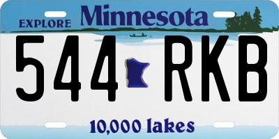 MN license plate 544RKB