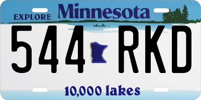 MN license plate 544RKD